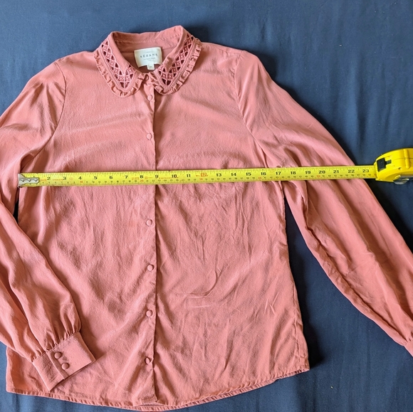 Sézane Silk Top Blouse Shirt- Rosewood Pink Blush FR 34 - Picture 5 of 7